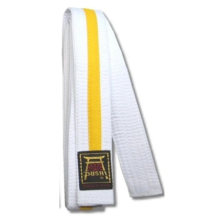 Pas biało-żółty judo BUSHI
