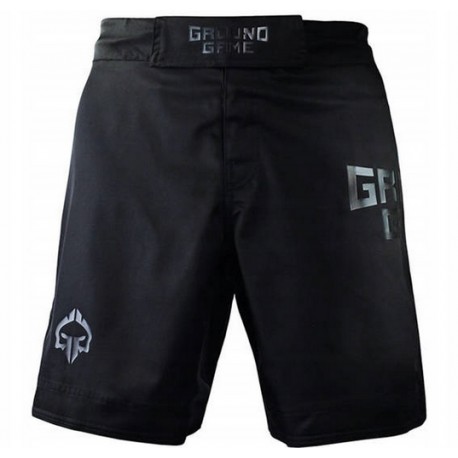 Ground Game Spodenki Athletic BLACK Shiny MMA Vale Tudo