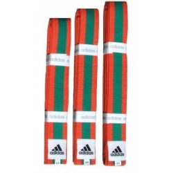 PAS Adidas pomarańczowo zielony JUDO
