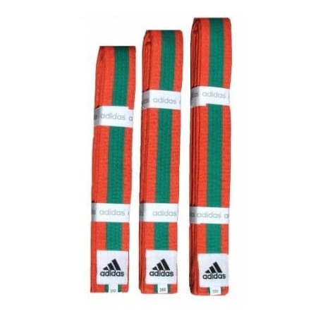 PAS Adidas pomarańczowo zielony JUDO