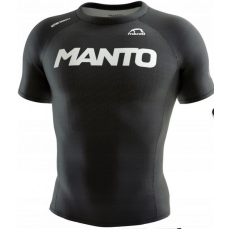 MANTO rashguard RANK czarny logo krótki rękaw