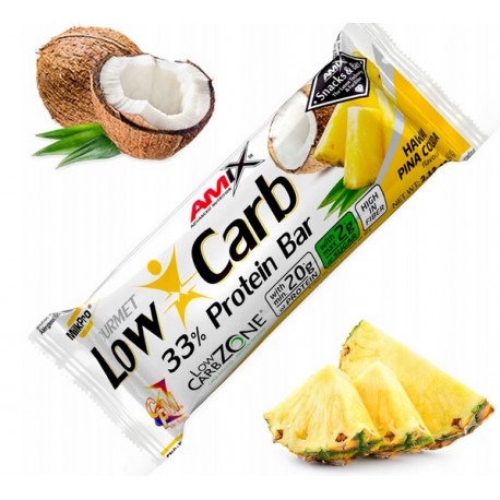 AMIX Low Carb Baton białkowy bez węglowodanów pina colada ananas kokos