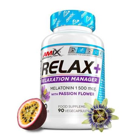 AMIX Relax+ melatonina passiflora anty STRES lepszy sen relaks 90 kaps