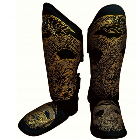 Ochraniacze Piszczeli i Stóp WarHouse Dragon Black/Gold
