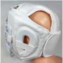 Kask Bushi Karate Kyokushin treningowy biały z kratką
