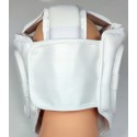 Kask Bushi Karate Kyokushin treningowy biały z kratką