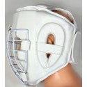 Kask Bushi Karate Kyokushin treningowy biały z kratką