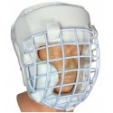 Kask Bushi Karate Kyokushin treningowy biały z kratką