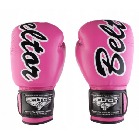 Rękawice bokserskie Beltor Victous  Pink skóra naturalna