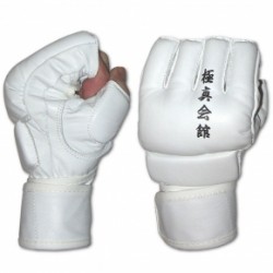 Rękawice MMA białe skóra